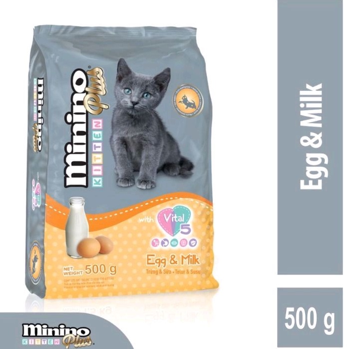 Makanan kucing minino plus kitten freshpack 500gr makanan kucing kitten