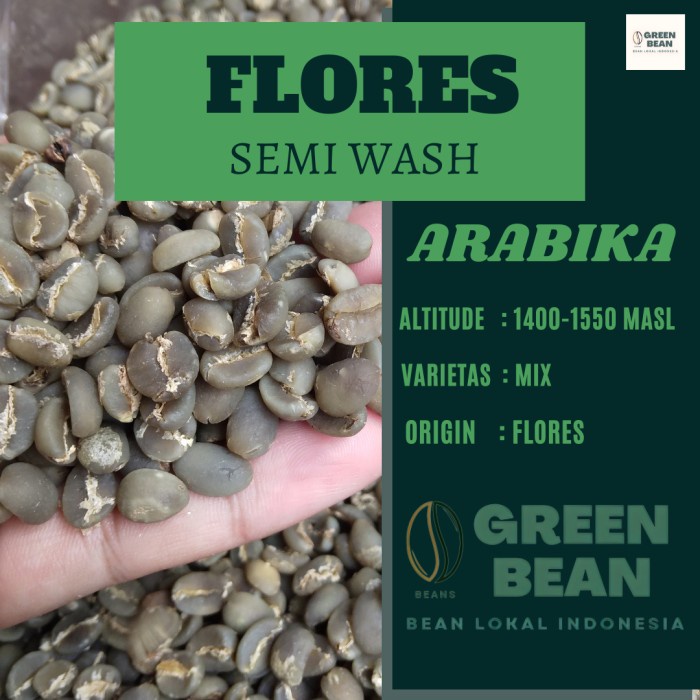 

BAYAR DITEMPAT Grean bean / biji kopi arabika flores bajawa - semi washed grade 1 /KOPI RUBE/KOPI