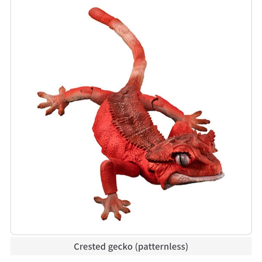 Premium Gashapon Gecko Figure Crested Gecko Patternless Bandai