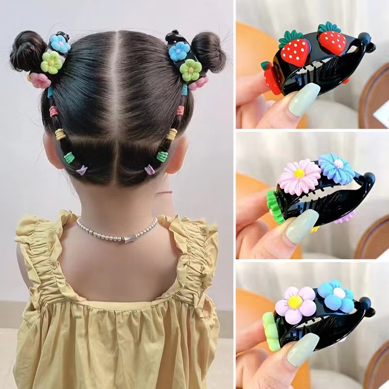 3SP | ART55 Jepit Rambut Anak Motif Kartun Aksesoris Rambut Jepitan Anak Ponytail