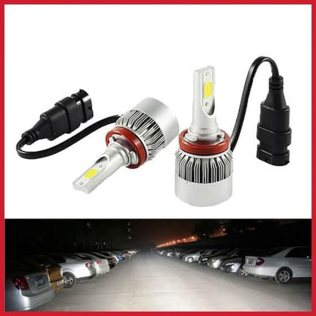 [ORIGINAL 100%] LAMPU MOBIL LED HEADLIGHT H11 COB SET C6 2 PCS