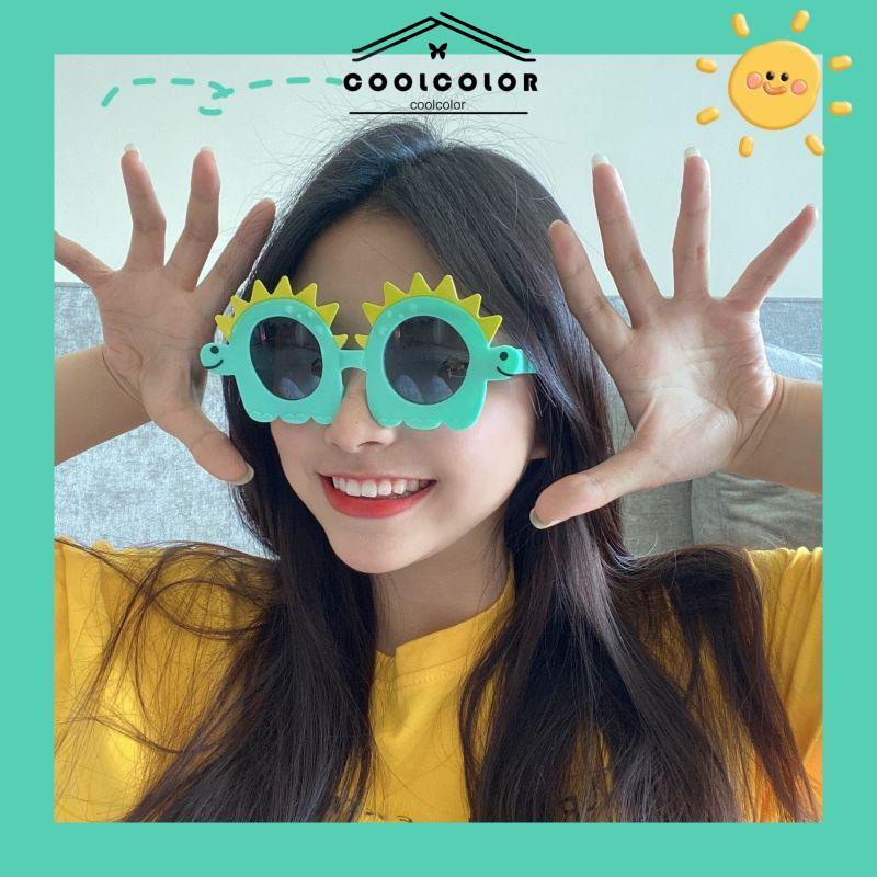 COD❤️Kacamata Anak Laki-Laki Perempuan Frame Kartun Dinosaurus Lucu Untuk Pesta Ulang Tahun- cl