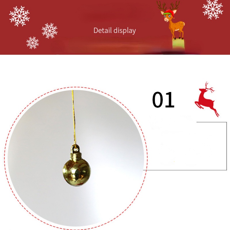 40pcs / Lot Ornamen Bola Gantung Bahan Plastik Untuk Dekorasi Pohon Natal