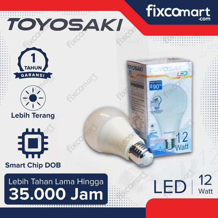 Lampu LED BULB TOYOSAKI Cahaya Putih 5W 9W 12W 15W 18W 21W