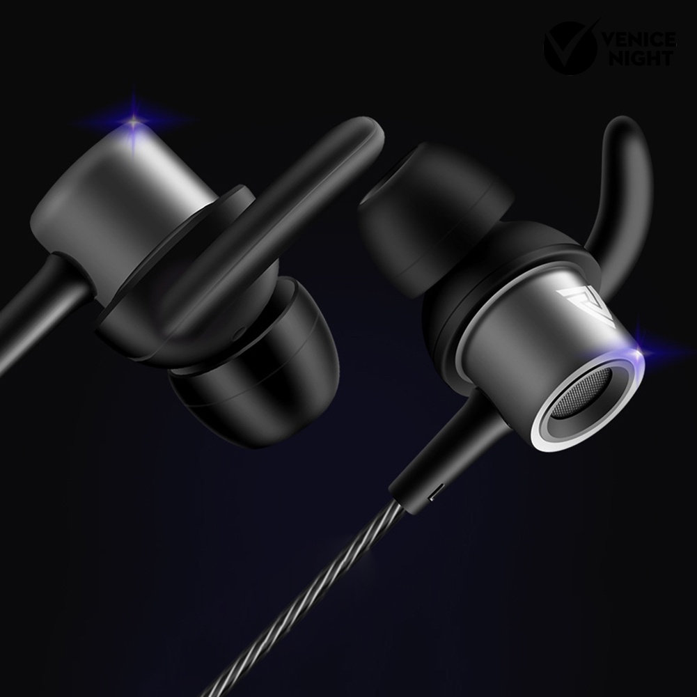 (VNEP) (Berkabel) Fashion Metal Heavy Bass Earphone Olahraga Ponsel In-Ear Headset