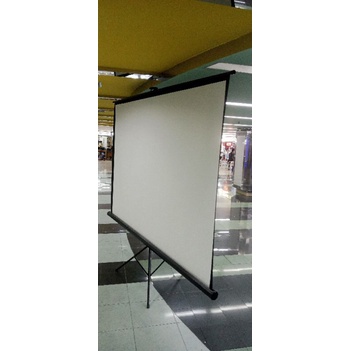 layar proyektor tripod 84" / screen projector tripod 84"