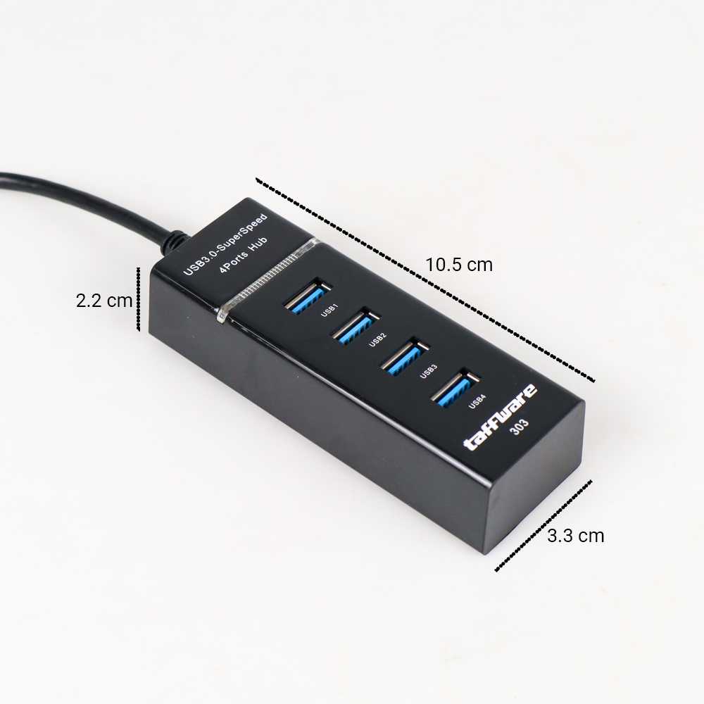Taffware High Speed 4 Ports USB HUB 3.0 5Gbps Transfer Rate Super Cepat Plug and Play Multifungsi Berkualitas