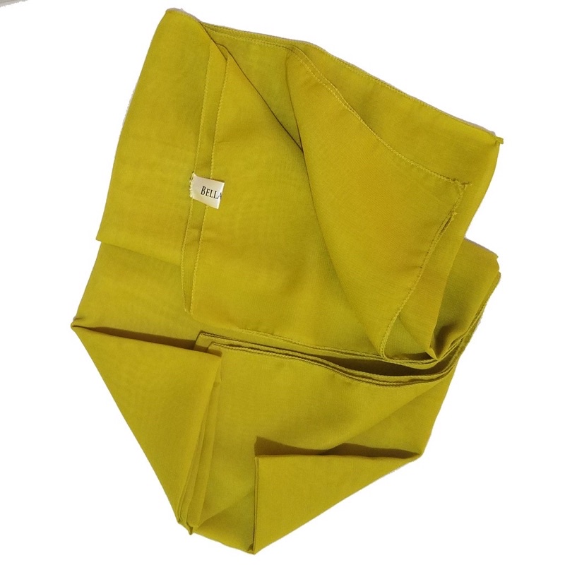 Bella Square Kuning Lemon Hijab Segiempat Lemon Bella Square Premium Pollycotton