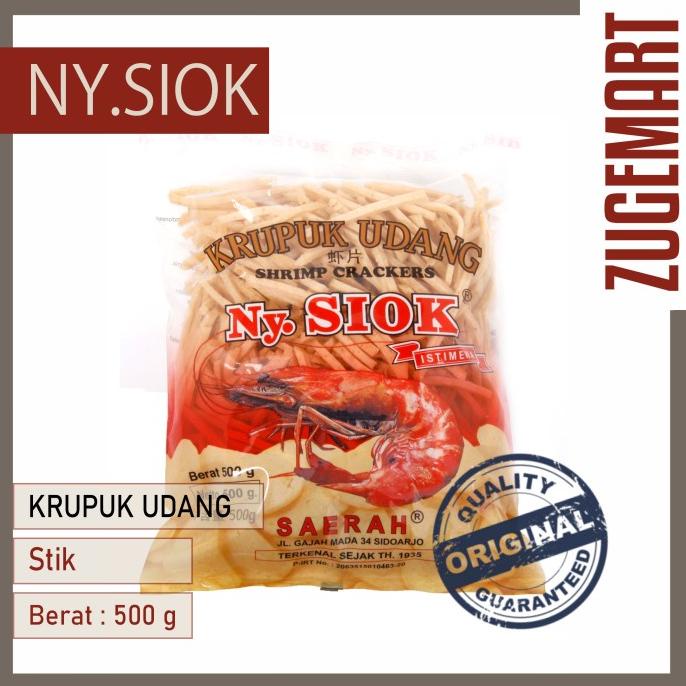 

Krupuk / Kerupuk Udang Stik NY SIOK - 500gr