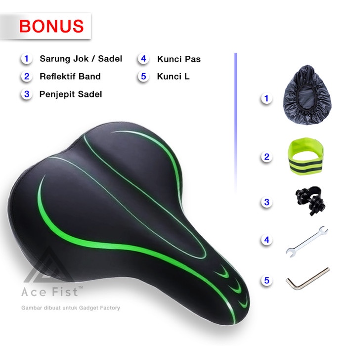 SADEL SEPEDA SUPER EMPUK KURSI JOK MTB GUNUNG LIPAT SADDLE BIKE ROAD / SADEL SEPEDA SUPER EMPUK