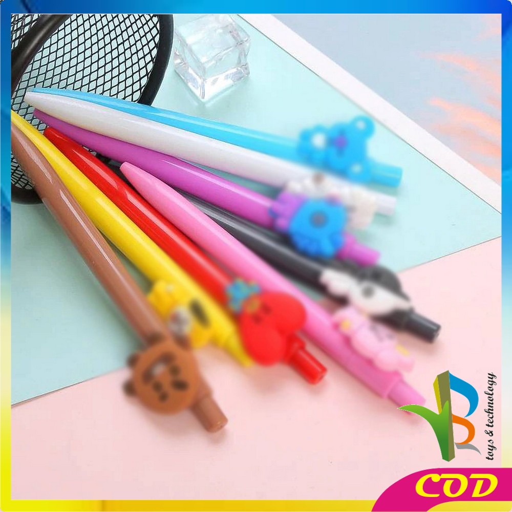 RB-A11 Pena Gel Pen Bangtanboy Pulpen Mekanik Karakter Alat Tulis Stationary