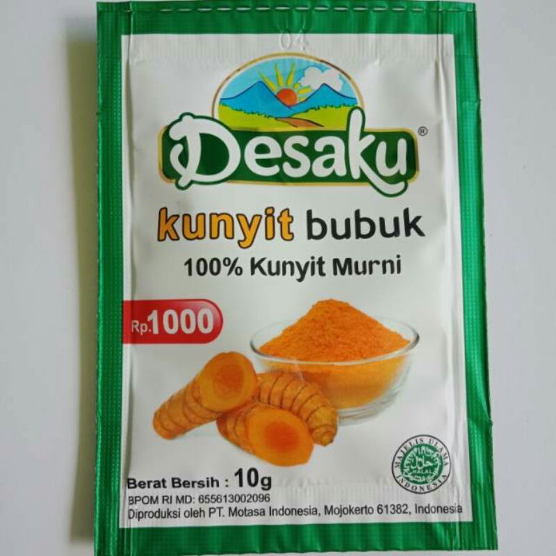 Jual Kunyit Bubuk Desaku Kunyit Murni Sachet Bumbu Dapur Masak Instan Gr Shopee Indonesia