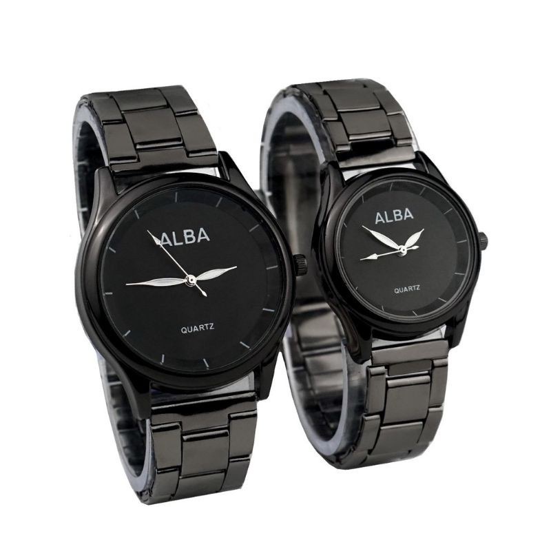 ✅ Jam Tangan Couple Wanita Analog Fashion Casual Pria Wanita Strap Stainless Steel Quartz Watch C103