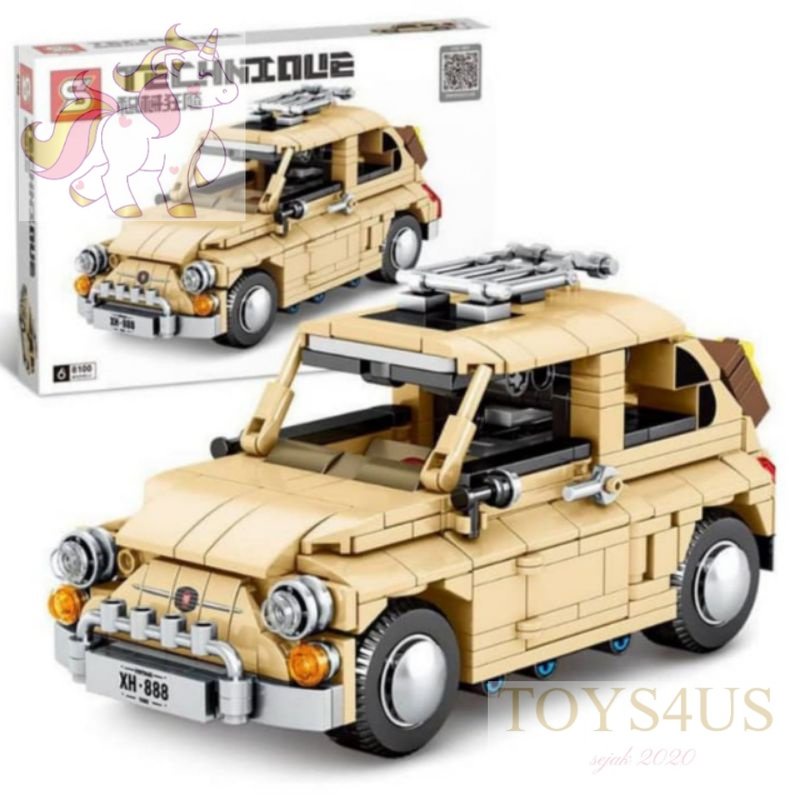 Toys4Us - Mainan Mobil Technic Fiat Nuova Creator City Minifigure Brick SY 8100