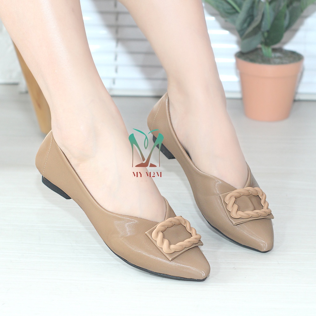 Mym2m Sepatu Flat Shoes Balet Kasual Wanita Terbaru Rivaline