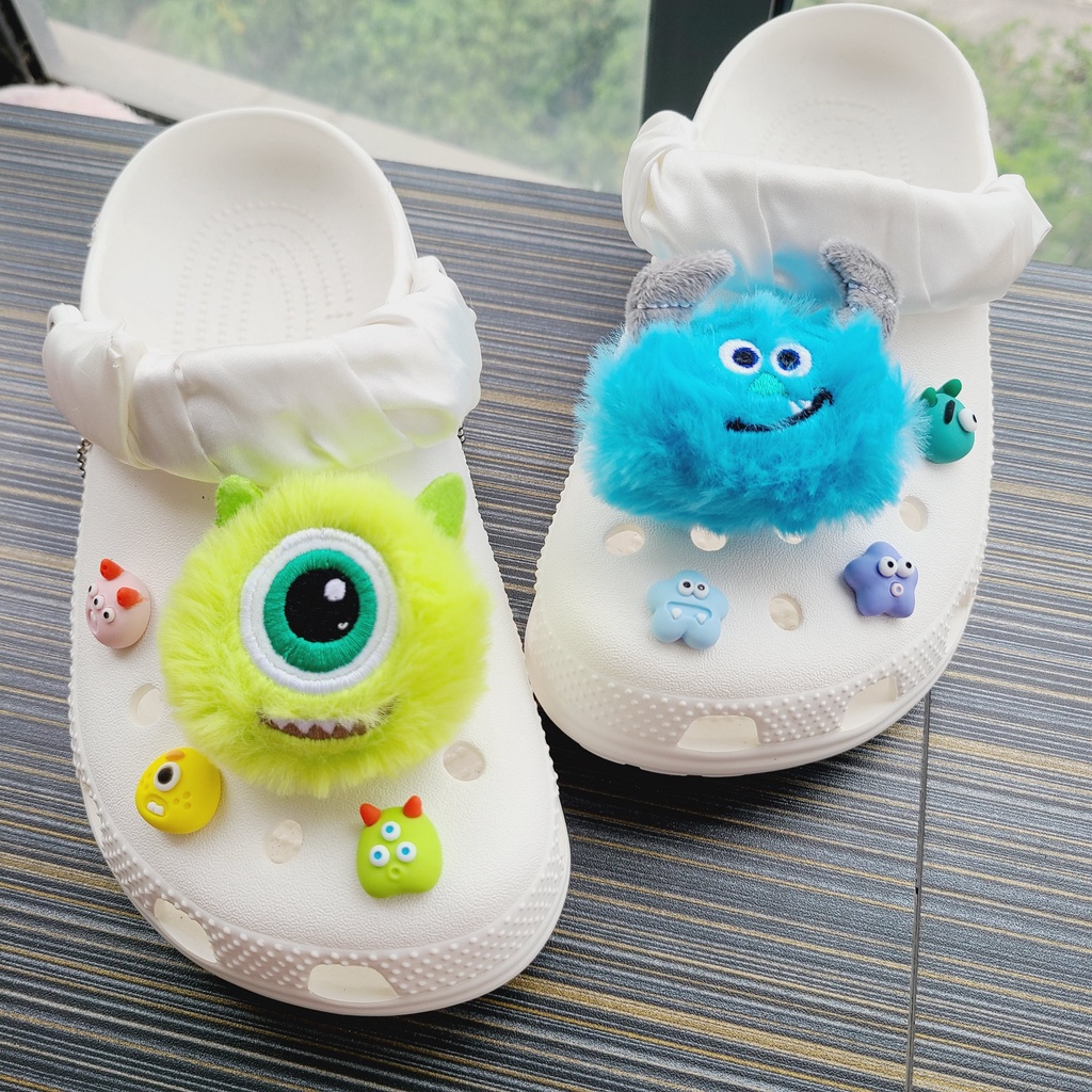 8pcs Aksesoris Sepatu Crocs DIY Seri Monster University Jibbitz