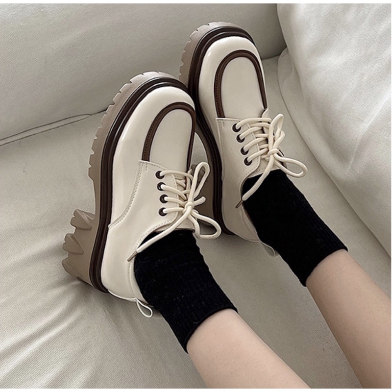 AVANCEID 1837 Heels Sepatu Sneakers Docmart Kerja Wanita Hitam Import