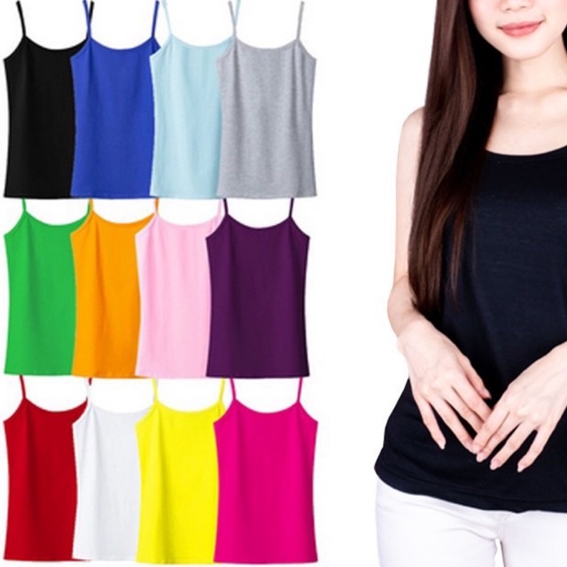 NUZ FREYA | Tanktop Wanita Katun /Tanktop tali kecil/Tanktop Wanita impor /Tanktop tali/Kaos dalam