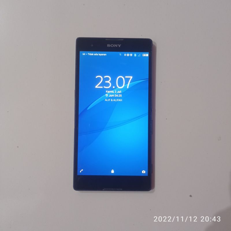 lcd touchscreen frame sony t2 ultra original 100% cabutan