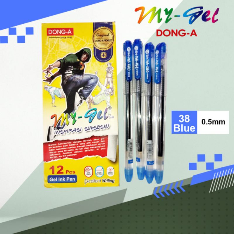 

Pulpen My Gel Dong A Biru