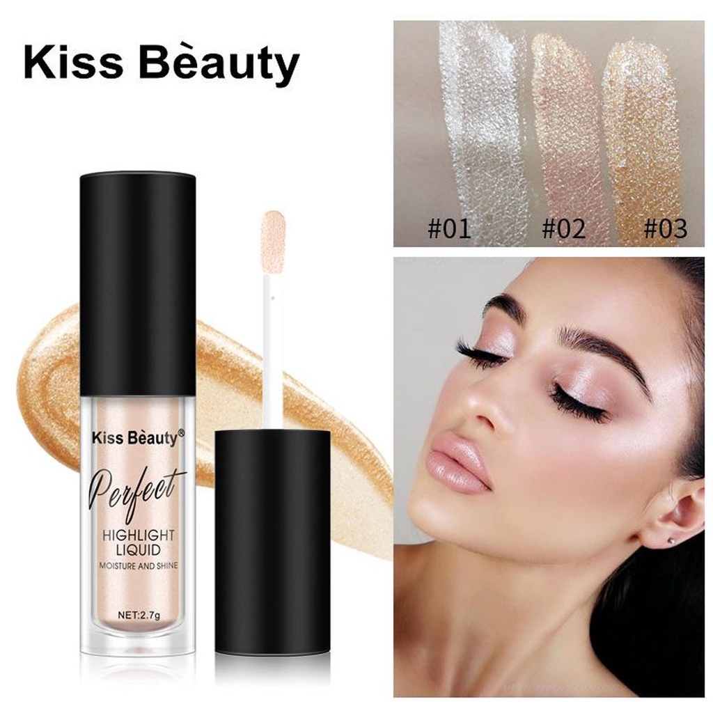 (READY) Kiss Beauty Waterproof Contour/Brighten/Highlighter/Bronzer Cair untuk Mencerahkan Wajah