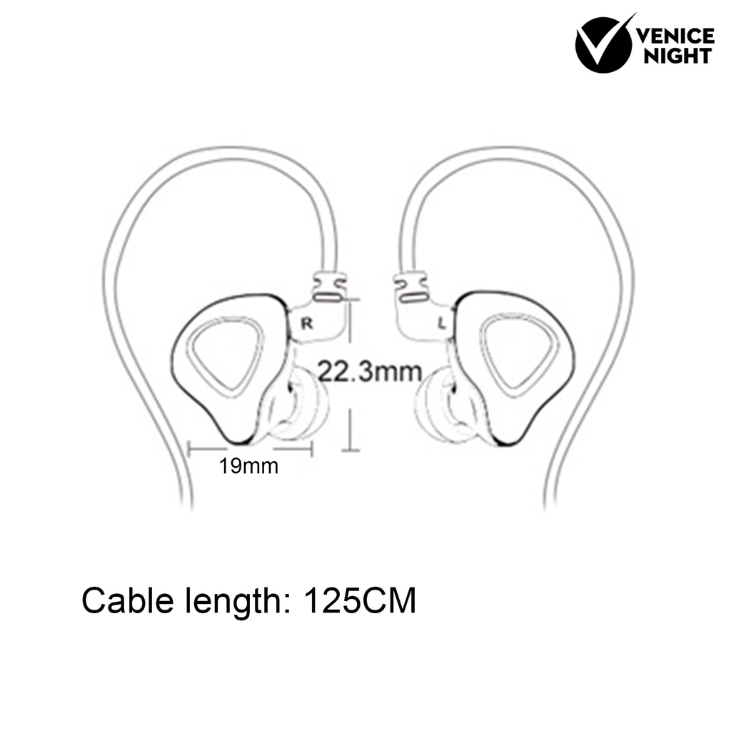 (VNEP) (Berkabel) AK6-MAX In-Ear Earphone Driver Dinamis Ganda HiFi Sound 3.5mm Bass Sport Earbud untuk Lari