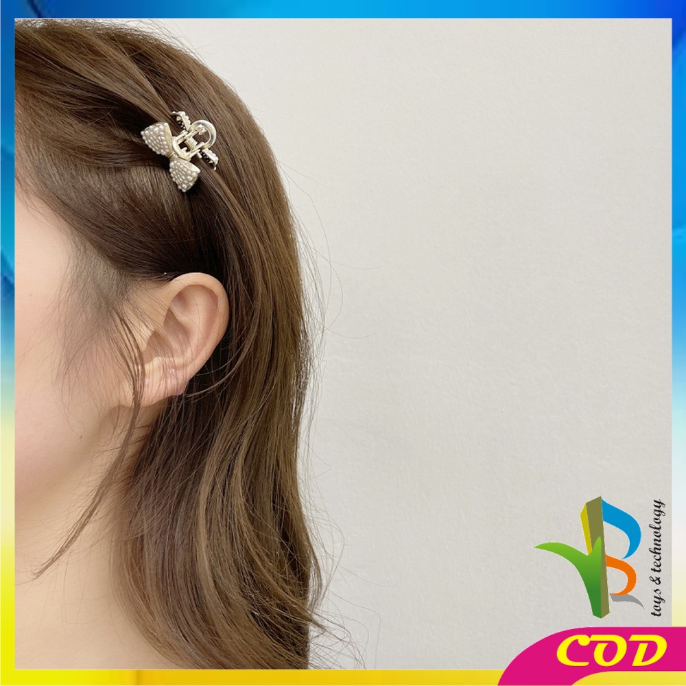 RB-C565 Jepit Rambut Alloy Korea Mini Jedai 2.5cm Mutiara Elegan / Jepit Rambut Poni Mutiara Permata / Jepitan Poni Elegan Hair Claw Clips