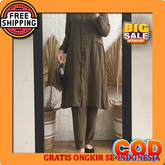 Ada Size L Xl / Cod Setelan Sunny Babytery Import / One Set Wanita Jumbo / Set Wanita Fe Setelan Wan