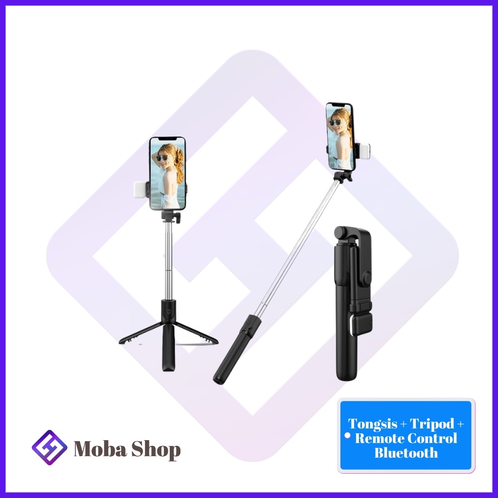 Tongsis + Tripod + Remote Control Bluetooth