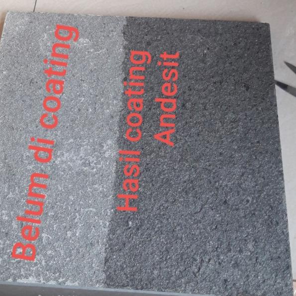 Coating cat batu alam andesit