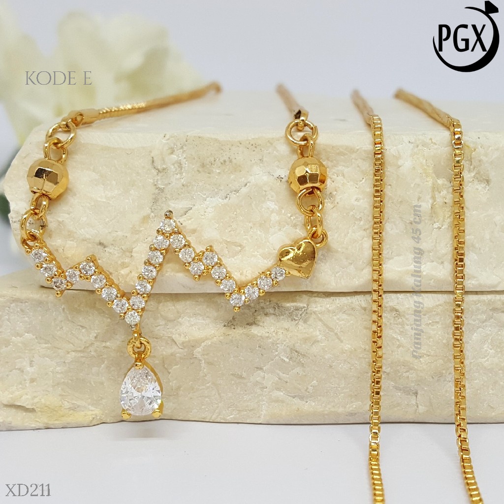 PGX Kalung Wanita Xuping Perhiasan Lapis Emas Aksesoris Fashion Premium - XD211