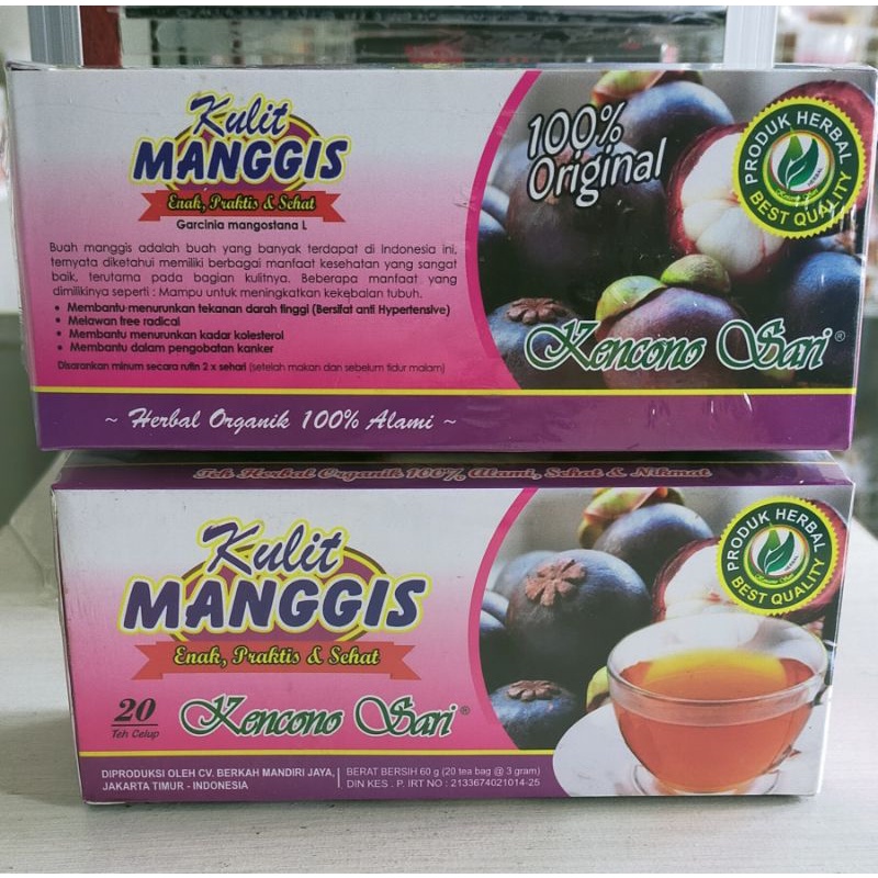 

Teh Kulit Manggis Kencono Sari isi 20 kantong
