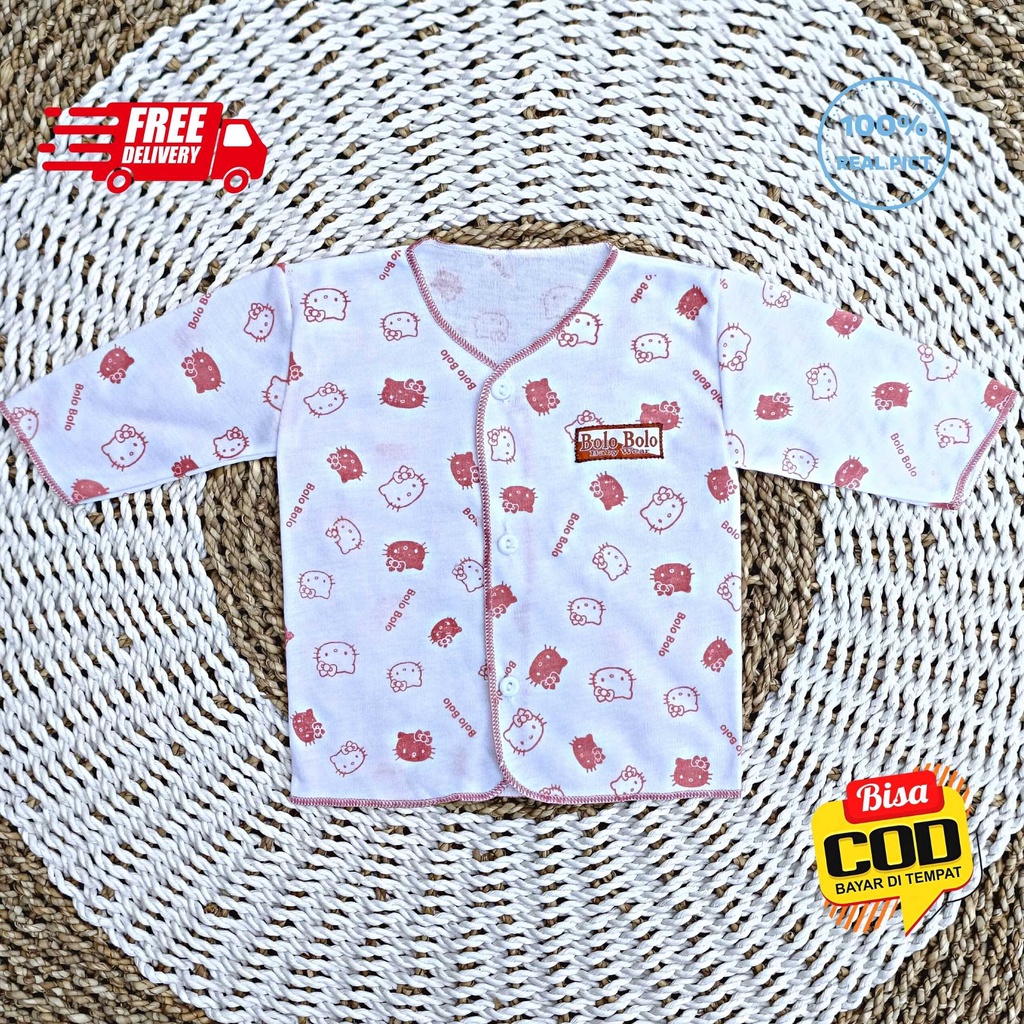 SALE 7.7 Serian Dusty - 3 pcs Baju Bayi Tangan Panjang Bayi Baru Lahir 0 sd 3 Bulan Pink Dusty Series merk SNI Bolo - Bolo