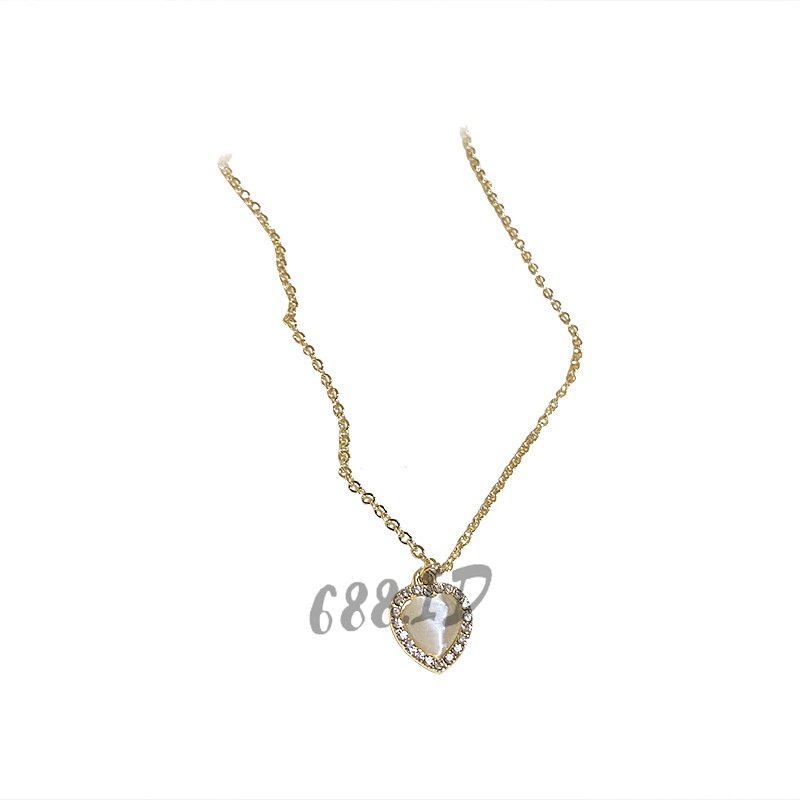 Kalung Wanita Titanium Liontin Hati Cinta Love Fashion Necklace Import Korea Murah NL 11