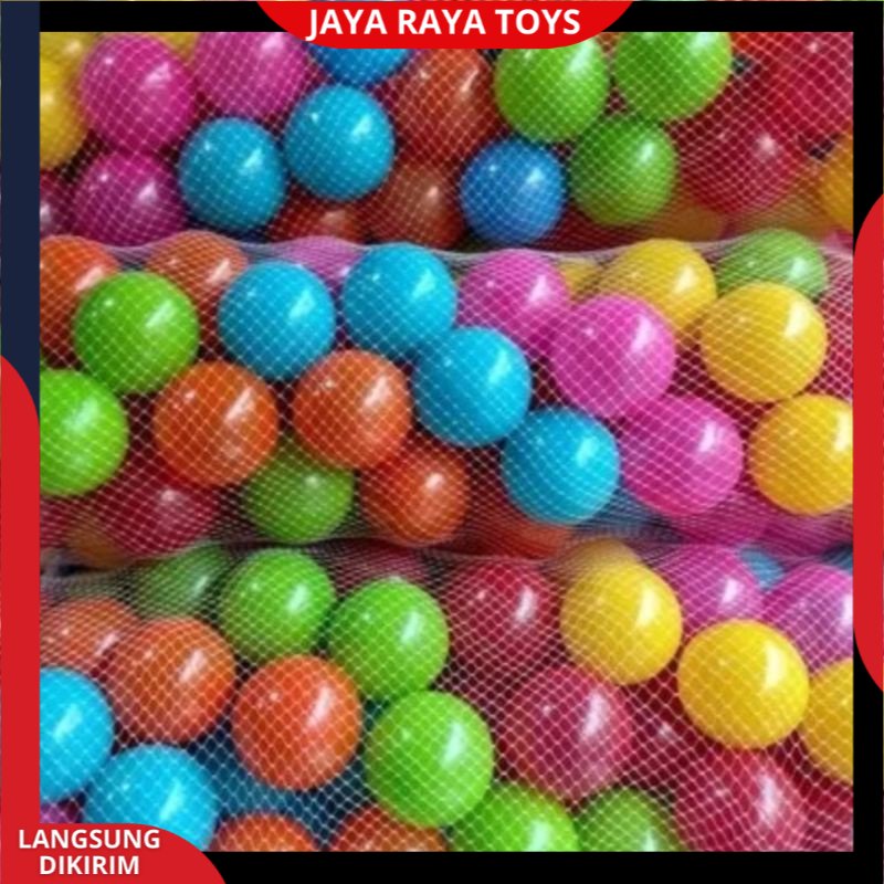 mainan anak mandi bola bolaan plastik warna warni isi 25pcs SNI best seller termurah Bahan Berkualitas