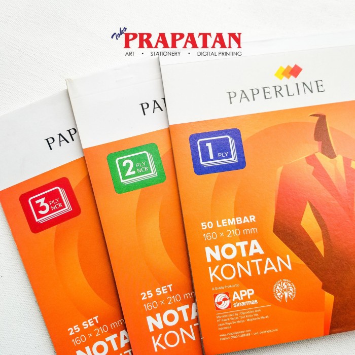

Nota Kontan Paperline 1/2/3 PLY NCR - 1PLY, 108x105mmm NANDAA