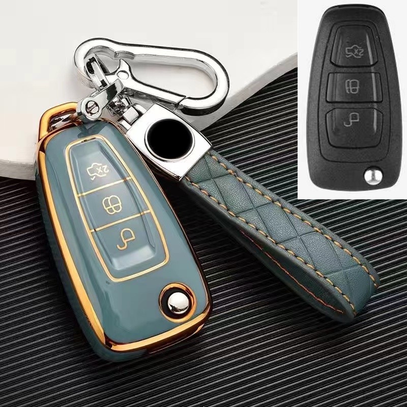 Case Pelindung Remote Kunci Mobil Bahan TPU Untuk Ford Fiesta Focus 3 4 Mondeo Ecosport Kuga Focus ST