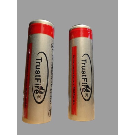 UltraFire Baterai 18650 3.7V 6000mAh Button Top Batre Senter Led Laser HeadLamp Power Bank