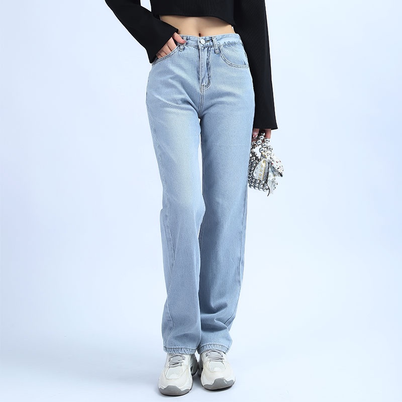 【Blossom】Casual High Waist Wide-legged Jeans 7168