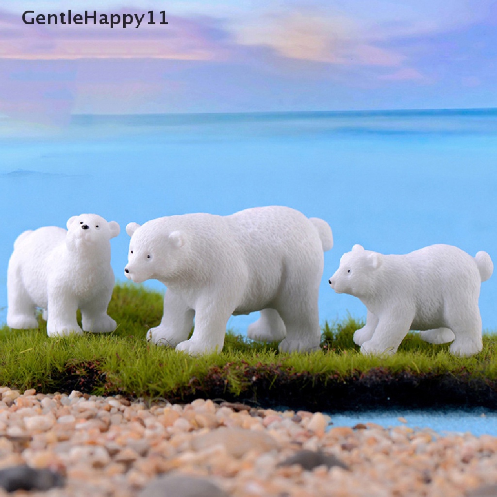 Gentlehappy polar bear Mini Miniatur Peri Taman Ornamen Dekorasi Pot Craft Aksesoris id