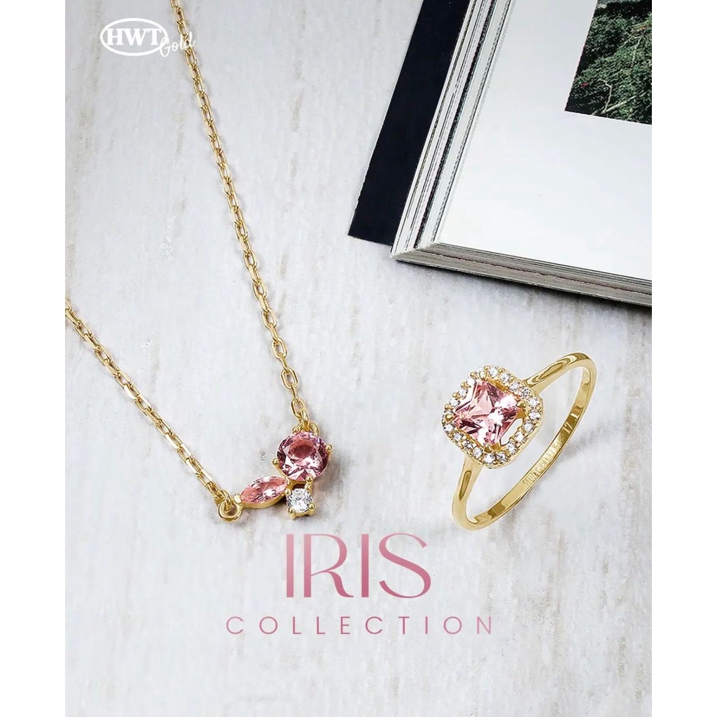 Kalung hwt iris edition wanita dewasa kadar 375 8 karat elegan simpel