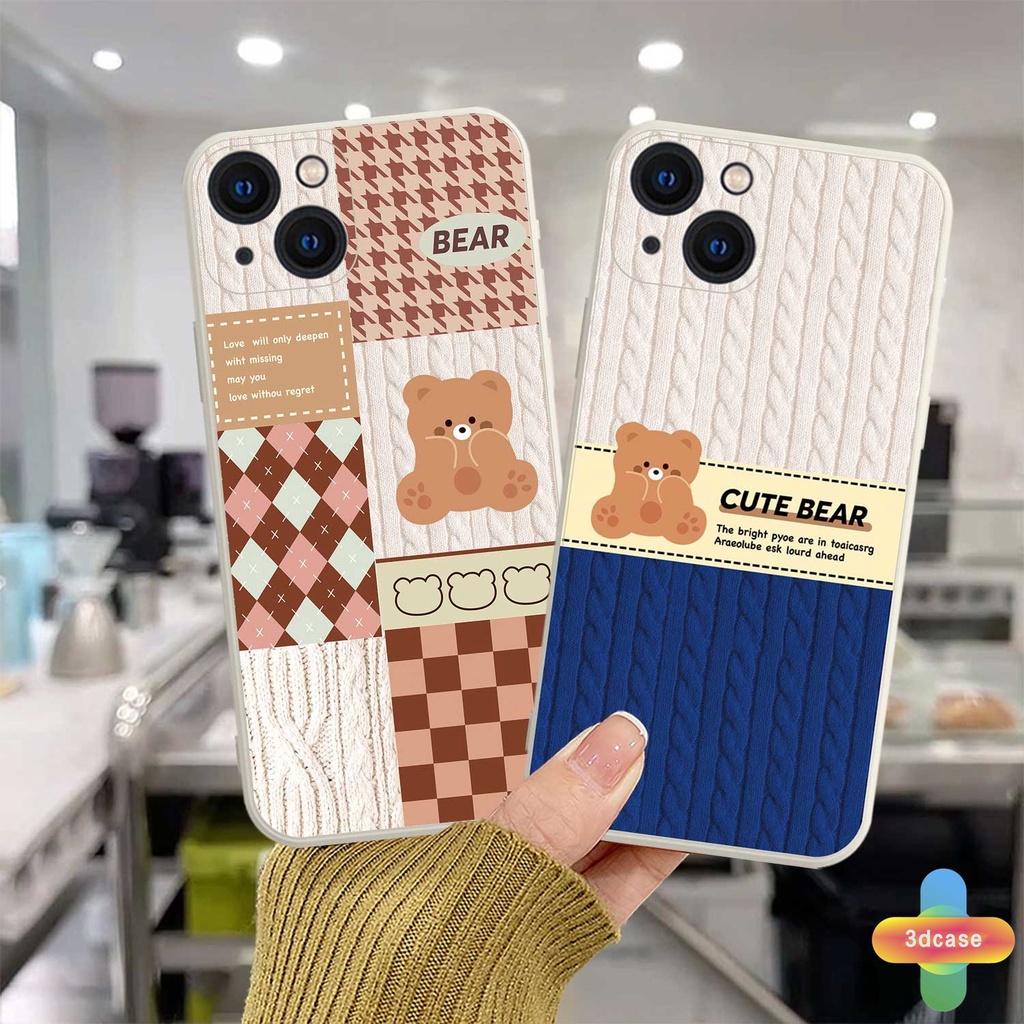 Soft Case TPU Motif Kartun Beruang Untuk For IPhone 7 Plus 11 6 6S 8 Plus XR 11 12 13 PRO MAX 11 12 13 mini X XS MAX Se 2020 6SPlus 7Plus 6Plus 8Plus XSMAX A15 A16 A9 A5 A7 A5S Y12 Y20 Y15S