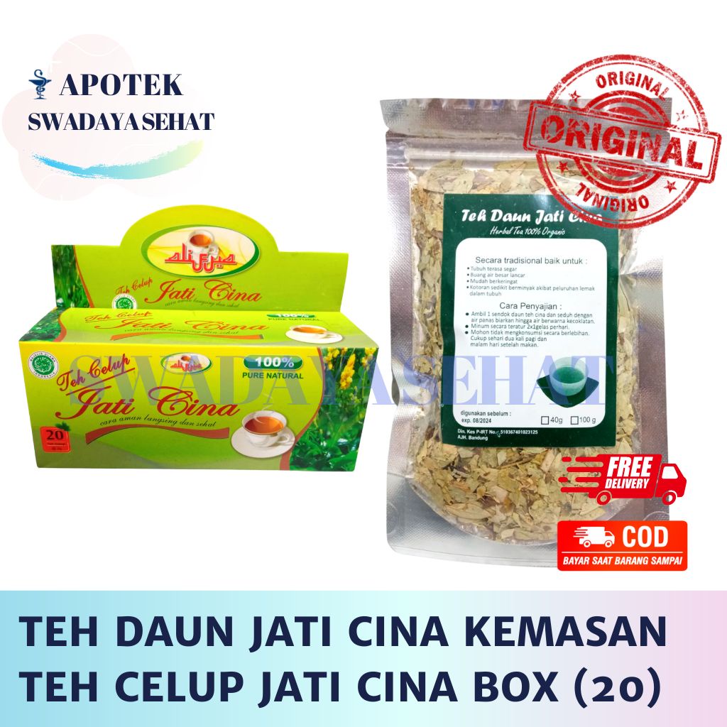 TEH CELUP JATI CINA Box Isi 20 Teh Daun Jati Cina Minuman Teh Hangat