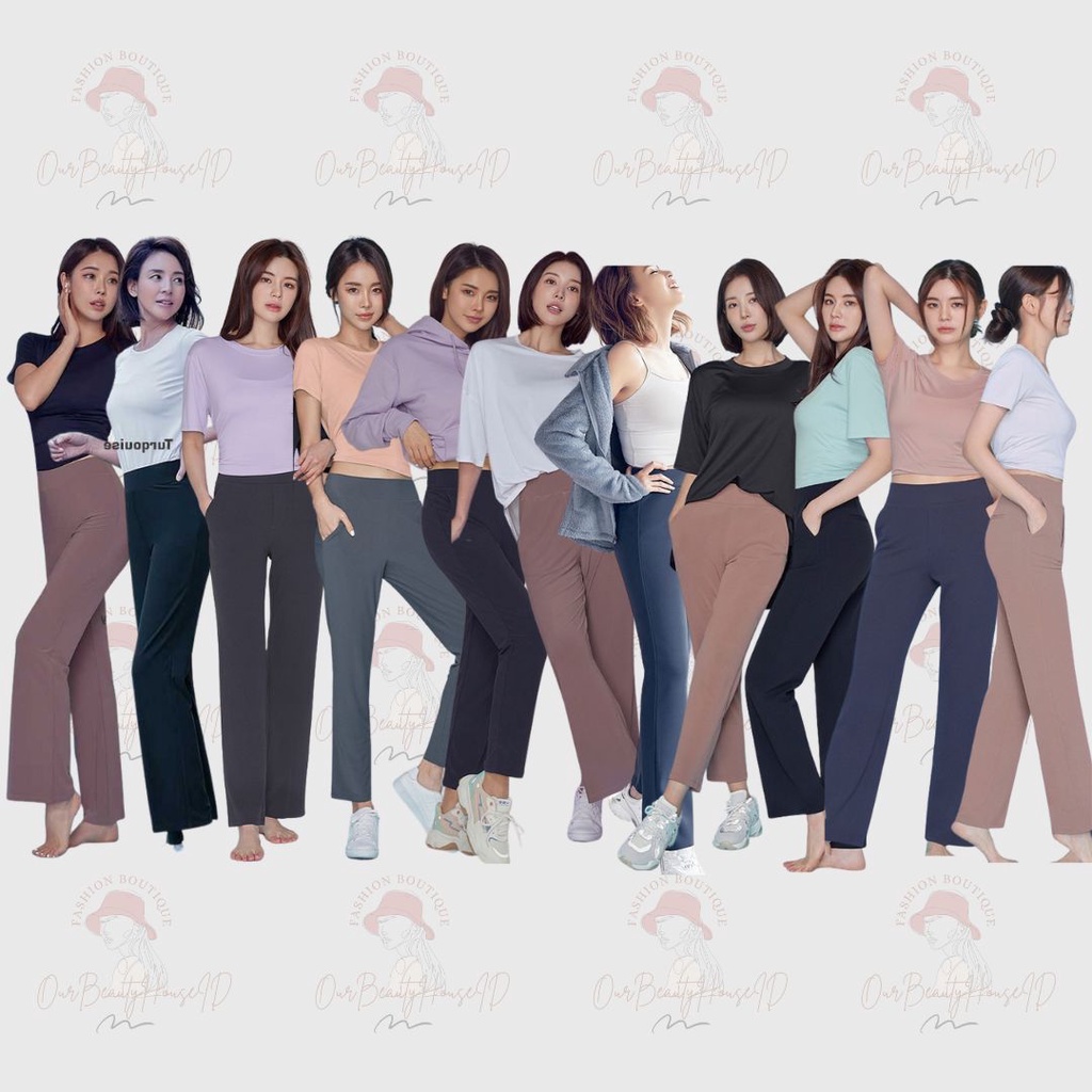 STL Celana Wanita Bootcut Brooklyn Bonding Air Jogger City Stretch Pants Hoho Itsokay Tobe Shorts