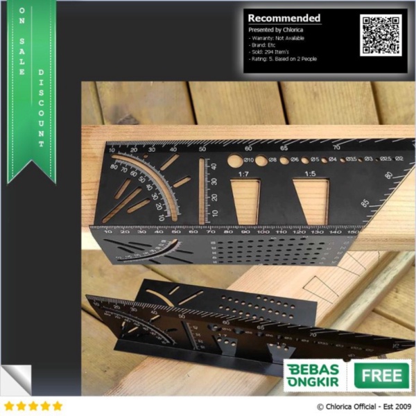 

Dijual ABEDOE Penggaris Angle Ruler Mark Line 3D Measuring Aluminium - M142 - Hitam Etc Diskon
