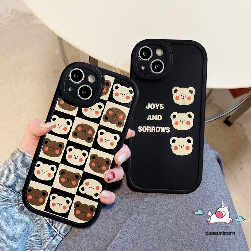 Casing Realme C25 C53 C55 C31 C25Y C21Y C11 C15 C35 10 Pro Plus C25s C12 C17 GT C30 C21 C2 C20A C3 C17 C20 Realme 6i 8 5 9i 8i 8Pro 5i 5s 6s 6 7i Kartun Beruang Korea Case Imut Lembut