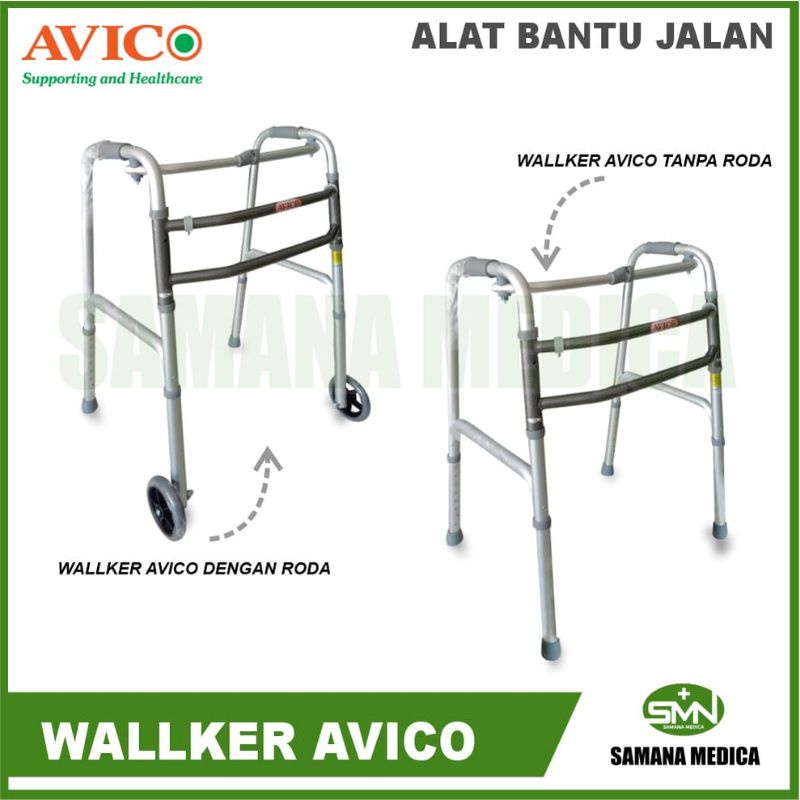 Walker tampa roda alat bantu jalan wolker