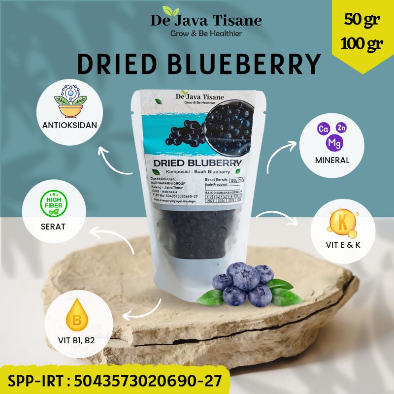 

Dried Blueberry Buah Blueberry Premium Kering 50 - 100gr