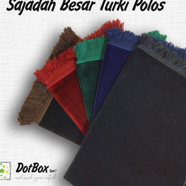 Sajadah Besar / Sajadah Polos Tebal / Sajadah Jumbo / Sajadah Turki - Cokelat