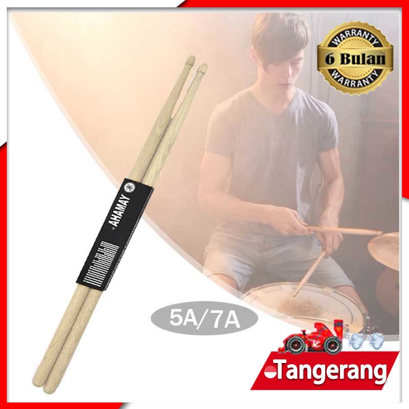 1pasang Stick Drum 5A/7A Stik Drum Import High Quality Material Oakwood